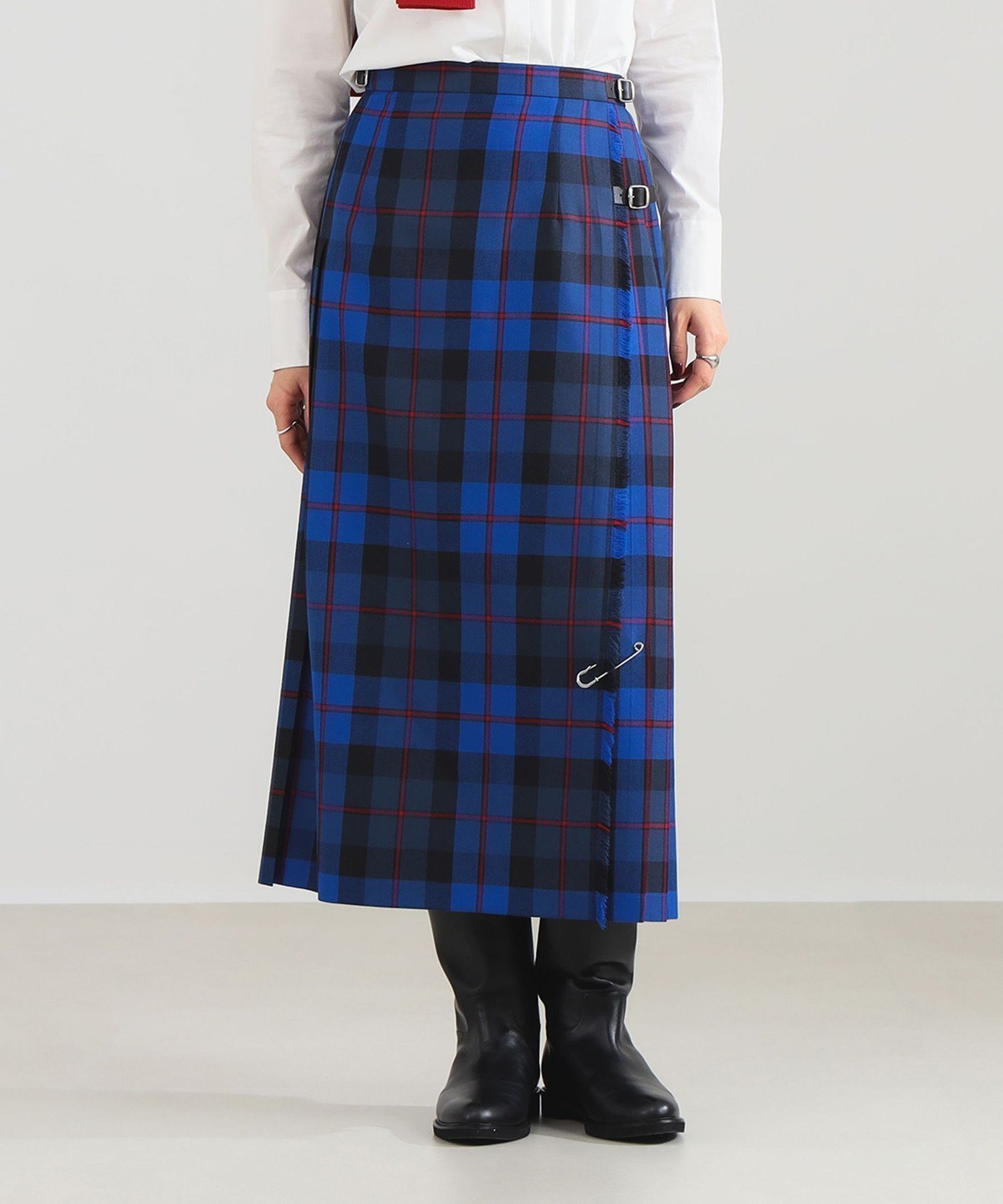 【デミルクス ビームス/Demi-Luxe BEAMS】の【別注】O NEIL OF DUBLIN / ウール ナローベルト ロング キルトスカート インテリア・キッズ・メンズ・レディースファッション・服の通販 founy(ファニー) 　ファッション　Fashion　レディースファッション　Fashion for Women　スカート　Skirts　ベルト&ウエストマーク　Belts & Waist Accessories　カットソー　Cut and Sewn Top　キルト　Quilt, Quilted Fabric　クラシカル　Classical, Vintage-Inspired　シルバー　Silver, Metallic Silver　ジャケット　Jacket, Outerwear　フロント　Front, Front Design　プリーツ　Pleats, Pleated　別注　Limited Edition, Custom Order　モダン　Modern, Contemporary　ロング　Long, Long-Length　おすすめ　Recommended / Our Picks　OLD_BOLEY|ID: prp329100004819571 ipo3291000000035018507