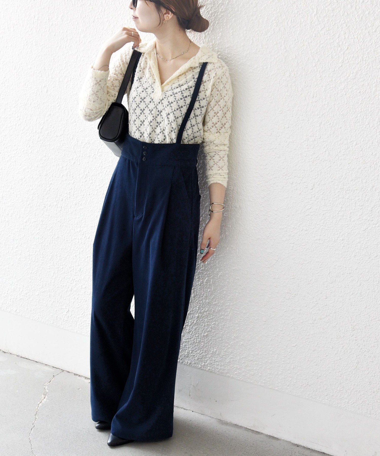 【シップス フォー ウィメン/SHIPS】のSHIPS any 手洗い可能 コーデュロイ サスペンダー付 ハイウエスト ワイド パンツ インテリア・キッズ・メンズ・レディースファッション・服の通販 founy(ファニー) ファッション Fashion レディースファッション Fashion for Women パンツ Pants & Trousers 洗える Machine Washable コンパクト Compact, Small Size コーデュロイ Corduroy, Cord Fabric サスペンダー Suspenders, Braces サロペット Overalls, Salopette フェミニン Feminine, Girly ミックス Mix, Mixed Style ワイド Wide, Wide Fit おすすめ Recommended / Our Picks 2025年 2025 2025-2026秋冬・A/W Autumn/Winter 2025–26 AW25–26 ネイビー|ID: prp329100004819581 ipo3291000000035018599