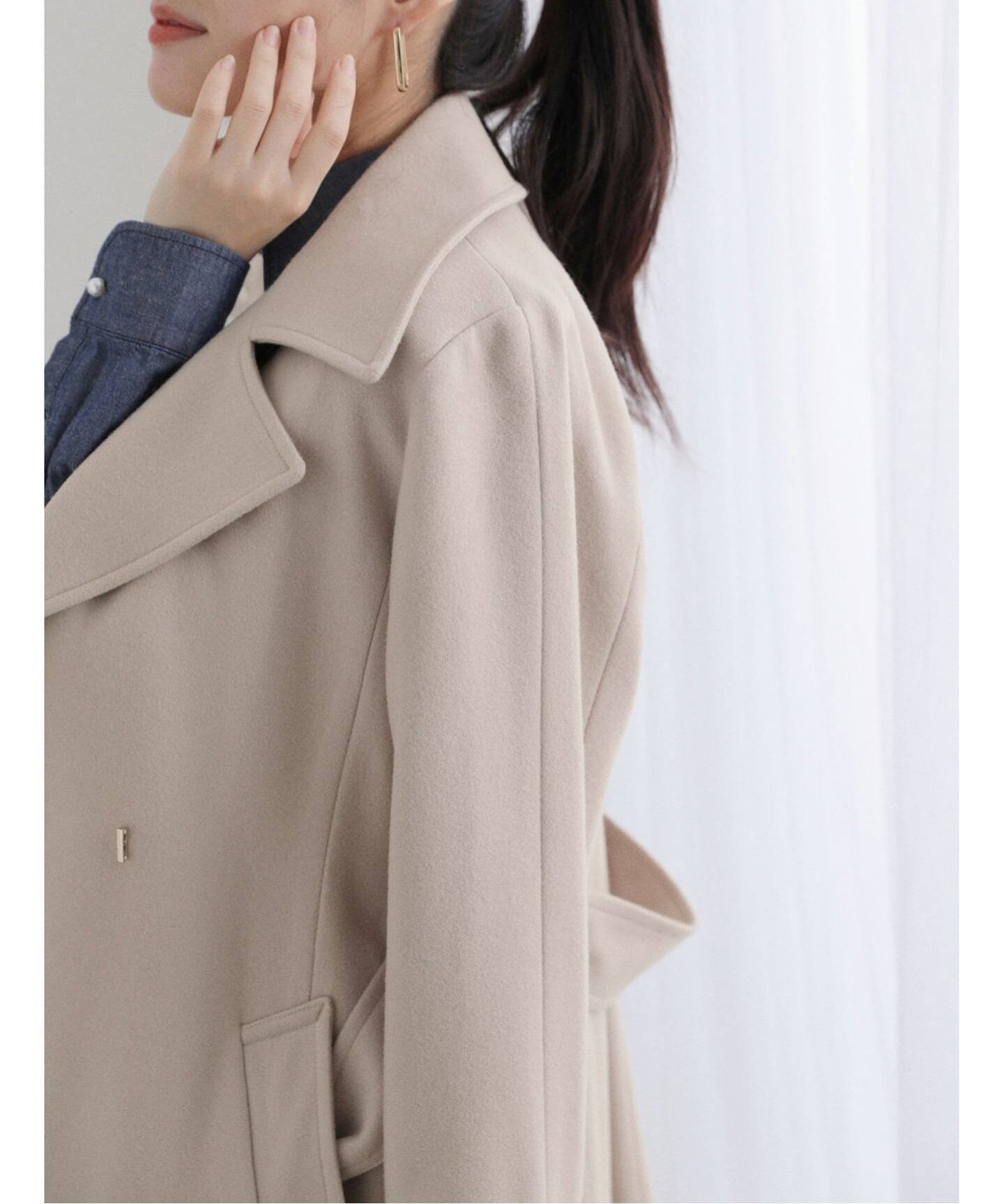 【ラ トータリテ/La TOTALITE】のメルトンチェスターコート インテリア・キッズ・メンズ・レディースファッション・服の通販 founy(ファニー) 　ファッション　Fashion　レディースファッション　Fashion for Women　アウター　Coat / Outerwear Collection　コート・ロングコート・ピーコート　Long Coats, Peacoats & More　チェスターコート・ロング丈アウター　Chester Coats / Chesterfield Long Coats　2025年　2025　2025-2026秋冬・A/W　Autumn/Winter 2025–26 AW25–26　ベーシック　Basic, Essential　メルトン　Melton, Heavy Wool　エレガント 上品　Elegant　冬　Winter / This Winter　ベージュ|ID: prp329100004819582 ipo3291000000035018616