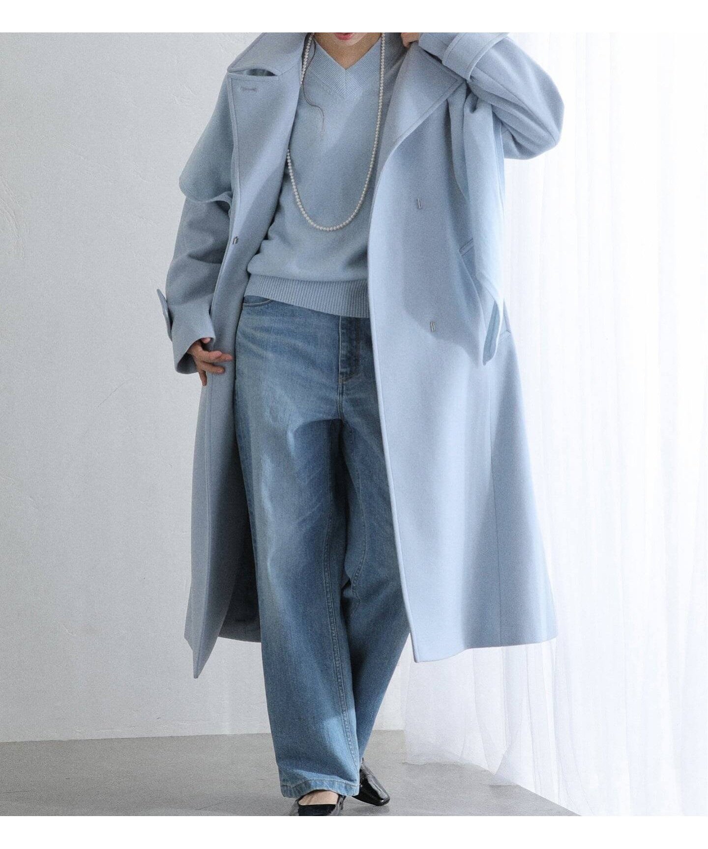 【ラ トータリテ/La TOTALITE】のメルトンチェスターコート インテリア・キッズ・メンズ・レディースファッション・服の通販 founy(ファニー) 　ファッション　Fashion　レディースファッション　Fashion for Women　アウター　Coat / Outerwear Collection　コート・ロングコート・ピーコート　Long Coats, Peacoats & More　チェスターコート・ロング丈アウター　Chester Coats / Chesterfield Long Coats　2025年　2025　2025-2026秋冬・A/W　Autumn/Winter 2025–26 AW25–26　ベーシック　Basic, Essential　メルトン　Melton, Heavy Wool　エレガント 上品　Elegant　冬　Winter / This Winter　サックスブルー|ID: prp329100004819582 ipo3291000000035018617