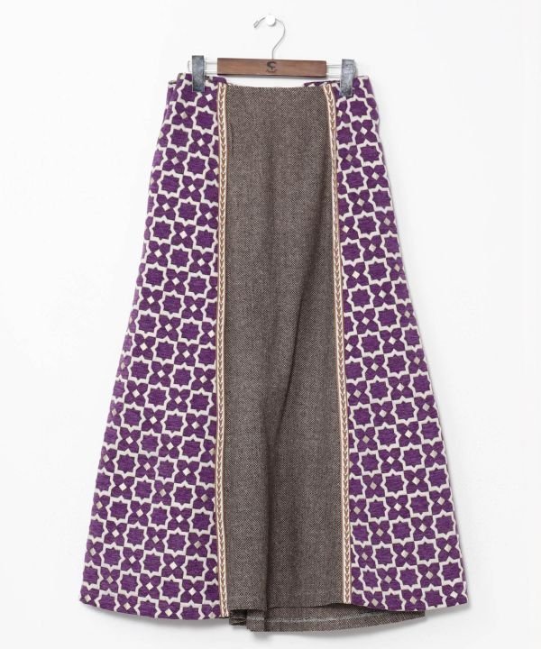 【アミナコレクション/Amina Collection】の【チャイハネ】ミナティスカート インテリア・キッズ・メンズ・レディースファッション・服の通販 founy(ファニー) ファッション Fashion レディースファッション Fashion for Women スカート Skirts ジャカード/ジャガード Jacquard, Woven Pattern ツイード Twill, Twill Weave フェミニン Feminine, Girly パープル|ID: prp329100004819602 ipo3291000000035018786