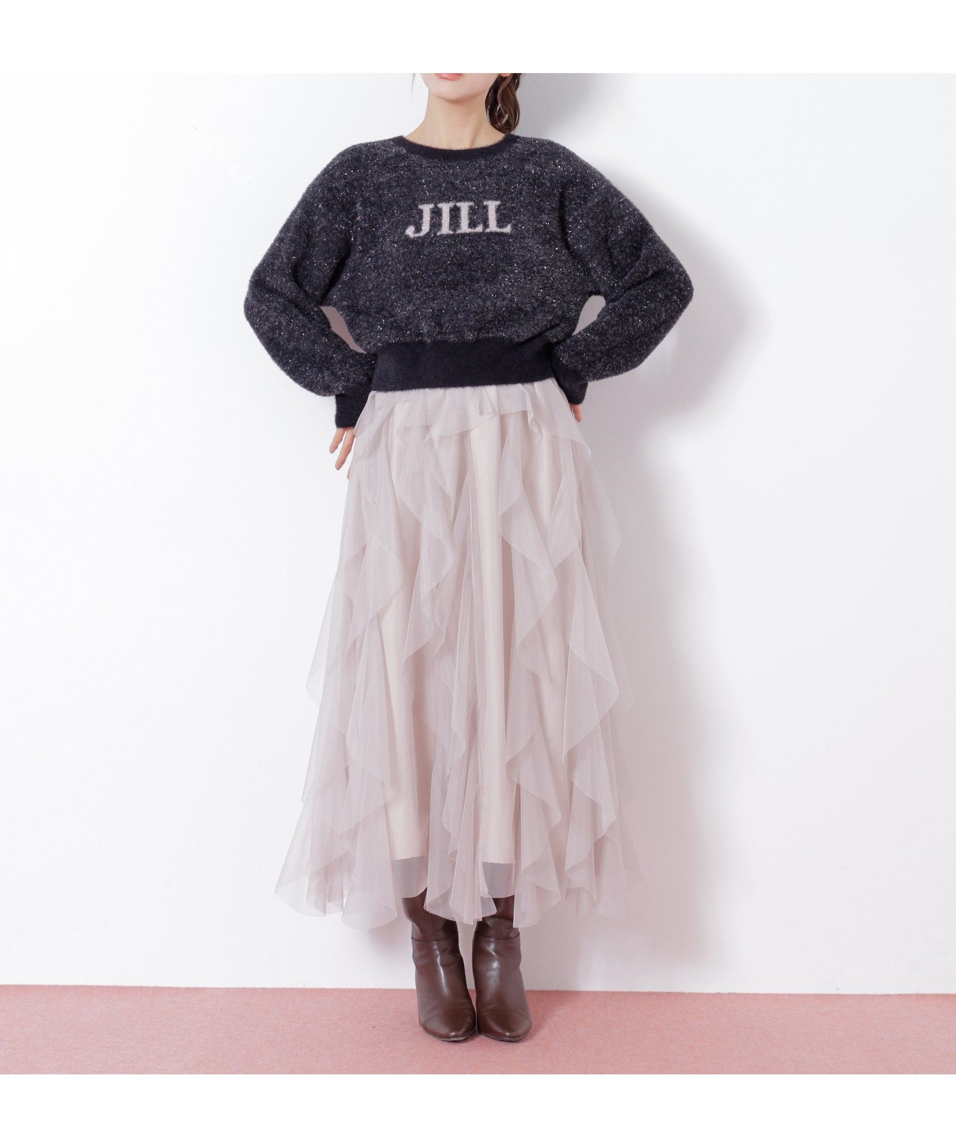 【ジルバイジルスチュアート/JILL by JILLSTUART】の縦ラッフルチュールスカート インテリア・キッズ・メンズ・レディースファッション・服の通販 founy(ファニー) ファッション Fashion レディースファッション Fashion for Women スカート Skirts シンプル Simple, Minimal スマート Smart, Elegant チュール Tulip, Tulip Motif フィット Fit, Slim Fit ベージュ|ID: prp329100004819609 ipo3291000000035018980