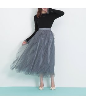 【ジルバイジルスチュアート/JILL by JILLSTUART】の縦ラッフルチュールスカート 人気、トレンドファッション・服の通販 founy(ファニー) ファッション Fashion レディースファッション Fashion for Women スカート Skirts シンプル Simple, Minimal スマート Smart, Elegant チュール Tulip, Tulip Motif フィット Fit, Slim Fit |ID:prp329100004819609