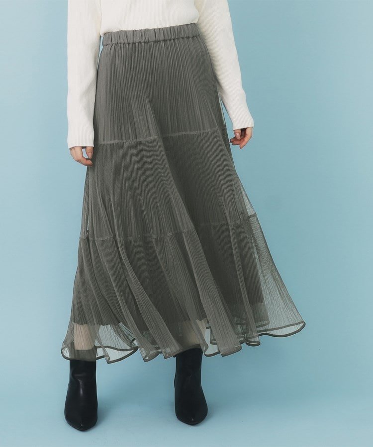 【インデックス/INDEX】のリバーシブルチュールティアードフレアスカート【洗濯機OK】 人気、トレンドファッション・服の通販 founy(ファニー) 　ファッション　Fashion　レディースファッション　Fashion for Women　スカート　Skirts　Aライン・フレアスカート　A-Line & Flared Skirts　シンプル　Simple, Minimal　スマート　Smart, Elegant　チュール　Tulip, Tulip Motif　フィット　Fit, Slim Fit　フレア　Flare, Flared　プリーツ　Pleats, Pleated　ポケット　Pocket, Pocket Detail　リバーシブル　Reversible, Two-Sided　エレガント 上品　Elegant　 other-1|ID: prp329100004819615 ipo3291000000035019081