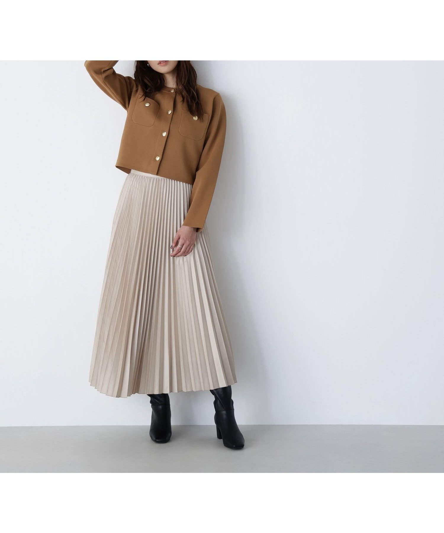 【ナチュラル ビューティー ベーシック/NATURAL BEAUTY BASIC】のチンツプリーツスカート インテリア・キッズ・メンズ・レディースファッション・服の通販 founy(ファニー) ファッション Fashion レディースファッション Fashion for Women スカート Skirts プリーツスカート / 上品フェミニンスタイル Pleated Skirts トレンド Trend, Trending Now プリーツ Pleats, Pleated ベージュ|ID: prp329100004819624 ipo3291000000035019246