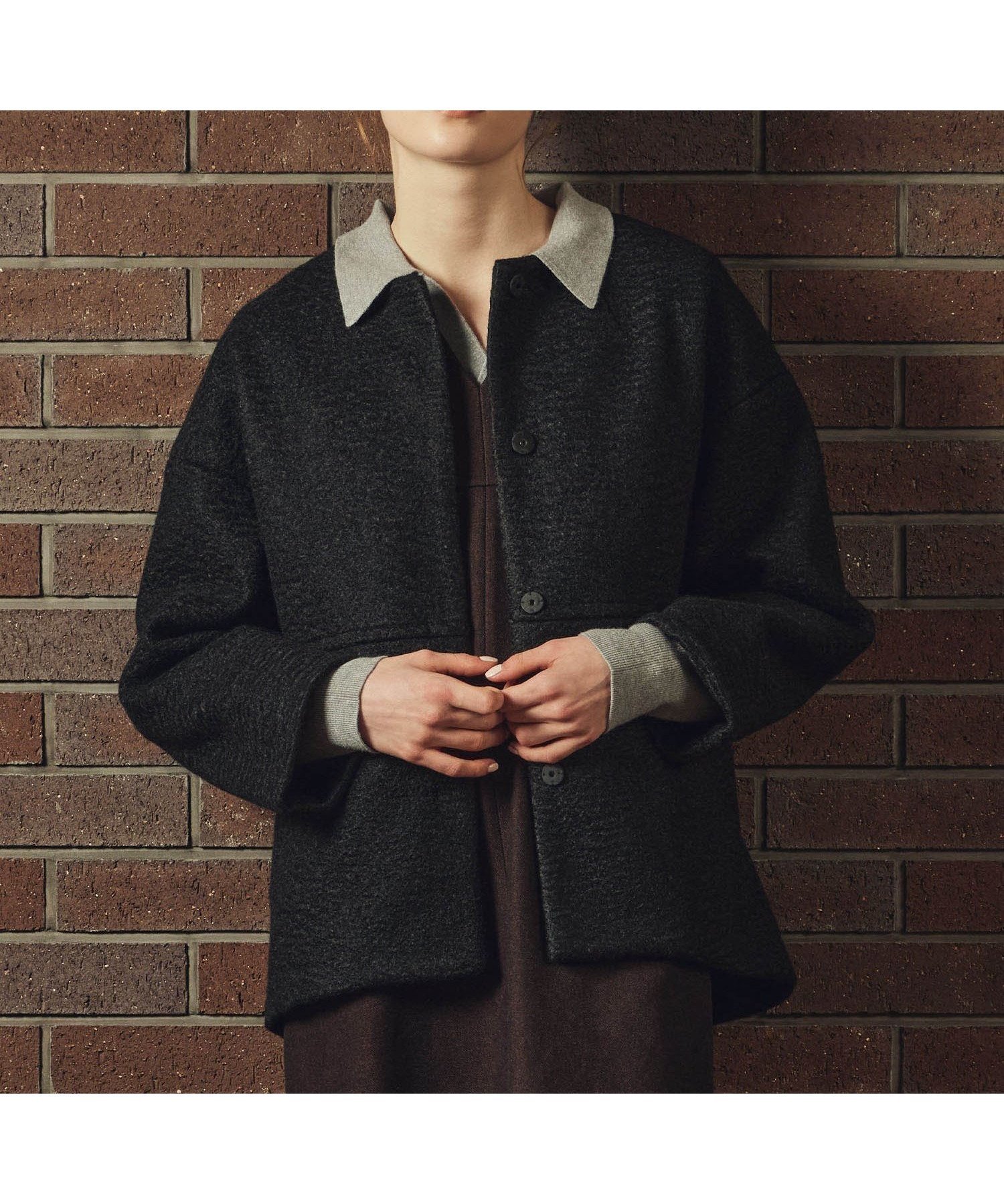 【ルスークホリデー/LE SOUK HOLIDAY】のブークレショートコート インテリア・キッズ・メンズ・レディースファッション・服の通販 founy(ファニー) 　ファッション　Fashion　レディースファッション　Fashion for Women　アウター　Coat / Outerwear Collection　コート・ロングコート・ピーコート　Long Coats, Peacoats & More　シンプル　Simple, Minimal　エレガント 上品　Elegant　人気　Popular, Best Seller　定番　Standard, Basic Item　ブラック|ID: prp329100004819631 ipo3291000000035019285