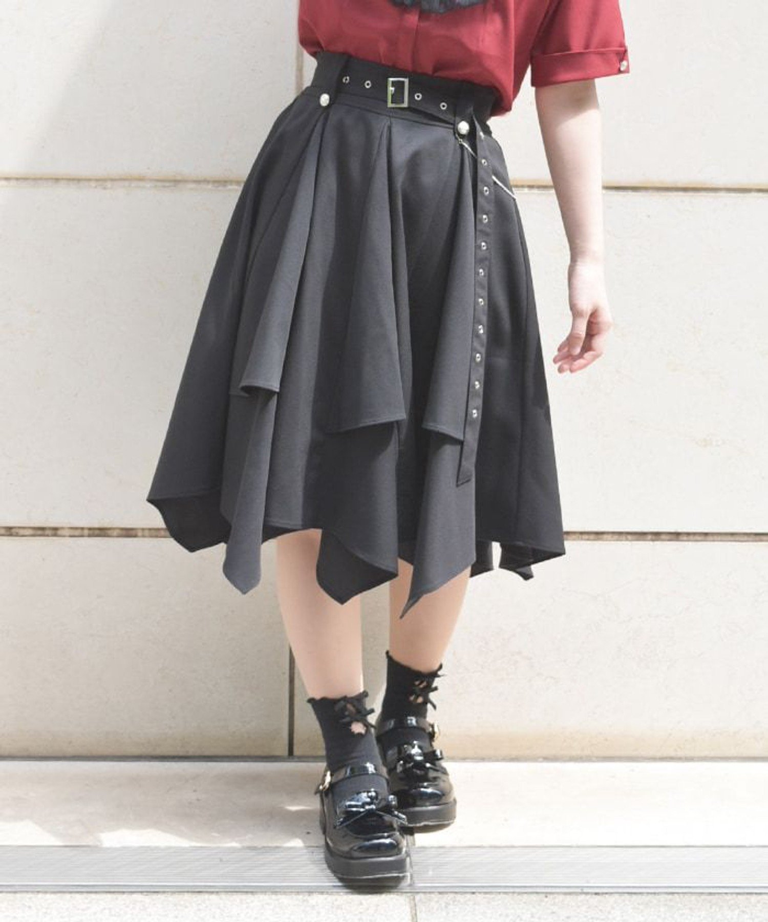 【アクシーズファム/axes femme】のボリューム*アシメヘムSK インテリア・キッズ・メンズ・レディースファッション・服の通販 founy(ファニー) ファッション Fashion レディースファッション Fashion for Women スカート Skirts チェーン Chain, Chain Strap トレンド Trend, Trending Now 黒|ID: prp329100004819634 ipo3291000000035019314