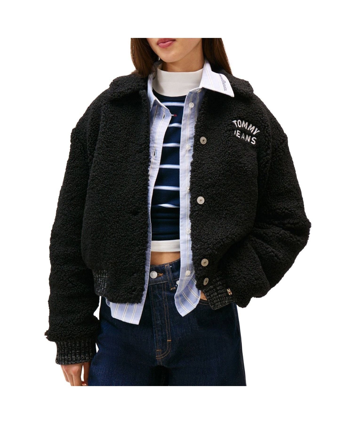 【トミーヒルフィガー/TOMMY HILFIGER】のテディボンバージャケット インテリア・キッズ・メンズ・レディースファッション・服の通販 founy(ファニー) ファッション Fashion レディースファッション Fashion for Women アウター Coat / Outerwear Collection レディースジャケット・軽アウター Jackets アメリカン American Style クラシック Classic, Timeless Style ゴルフ Golf デニム Denim, Jeans Material ミックス Mix, Mixed Style メランジ Melange, Mixed Yarn モダン Modern, Contemporary 人気 Popular, Best Seller ブラックBDS|ID: prp329100004819636 ipo3291000000035019327