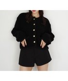 【エイミーイストワール/eimy istoire】のTEDDY KNIT JACKET 人気、トレンドファッション・服の通販 founy(ファニー) ファッション Fashion レディースファッション Fashion for Women アウター Coat / Outerwear Collection レディースジャケット・軽アウター Jackets トップス・カットソー Cut & Sew Tops ニット Knit Tops & Sweaters アクセサリー Fashion Accessories クラシカル Classical, Vintage-Inspired コンパクト Compact, Small Size デニム Denim, Jeans Material パイピング Piping, Trim Design リュクス Luxury, Elegant, High-End, Chic A/W・秋冬 Autumn/Winter 再入荷 Restock / Back in Stock エレガント 上品 Elegant thumbnail BLACK|ID: prp329100004819643 ipo3291000000035019435