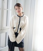 【エイミーイストワール/eimy istoire】のTEDDY KNIT JACKET 人気、トレンドファッション・服の通販 founy(ファニー) ファッション Fashion レディースファッション Fashion for Women アウター Coat / Outerwear Collection レディースジャケット・軽アウター Jackets トップス・カットソー Cut & Sew Tops ニット Knit Tops & Sweaters アクセサリー Fashion Accessories クラシカル Classical, Vintage-Inspired コンパクト Compact, Small Size デニム Denim, Jeans Material パイピング Piping, Trim Design リュクス Luxury, Elegant, High-End, Chic A/W・秋冬 Autumn/Winter 再入荷 Restock / Back in Stock エレガント 上品 Elegant thumbnail MIX|ID: prp329100004819643 ipo3291000000035019439