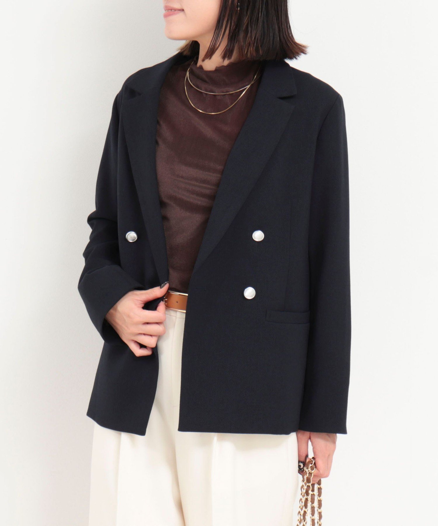 【ノーリーズ/NOLLEY'S】のメランジ2WAYカルゼジャケット インテリア・キッズ・メンズ・レディースファッション・服の通販 founy(ファニー) ファッション Fashion レディースファッション Fashion for Women アウター Coat / Outerwear Collection レディースジャケット・軽アウター Jackets ストレッチ Stretch, Stretchy Fabric スリット Slit, Slit Detail チェック Check, Plaid, Tartan デニム Denim, Jeans Material トレンド Trend, Trending Now ボトム Bottoms, Lower Wear メランジ Melange, Mixed Yarn リラックス Relax, Relaxed Fit ロング Long, Long-Length おすすめ Recommended / Our Picks 2025年 2025 2025-2026秋冬・A/W Autumn/Winter 2025–26 AW25–26 ネイビー|ID: prp329100004819644 ipo3291000000035019448