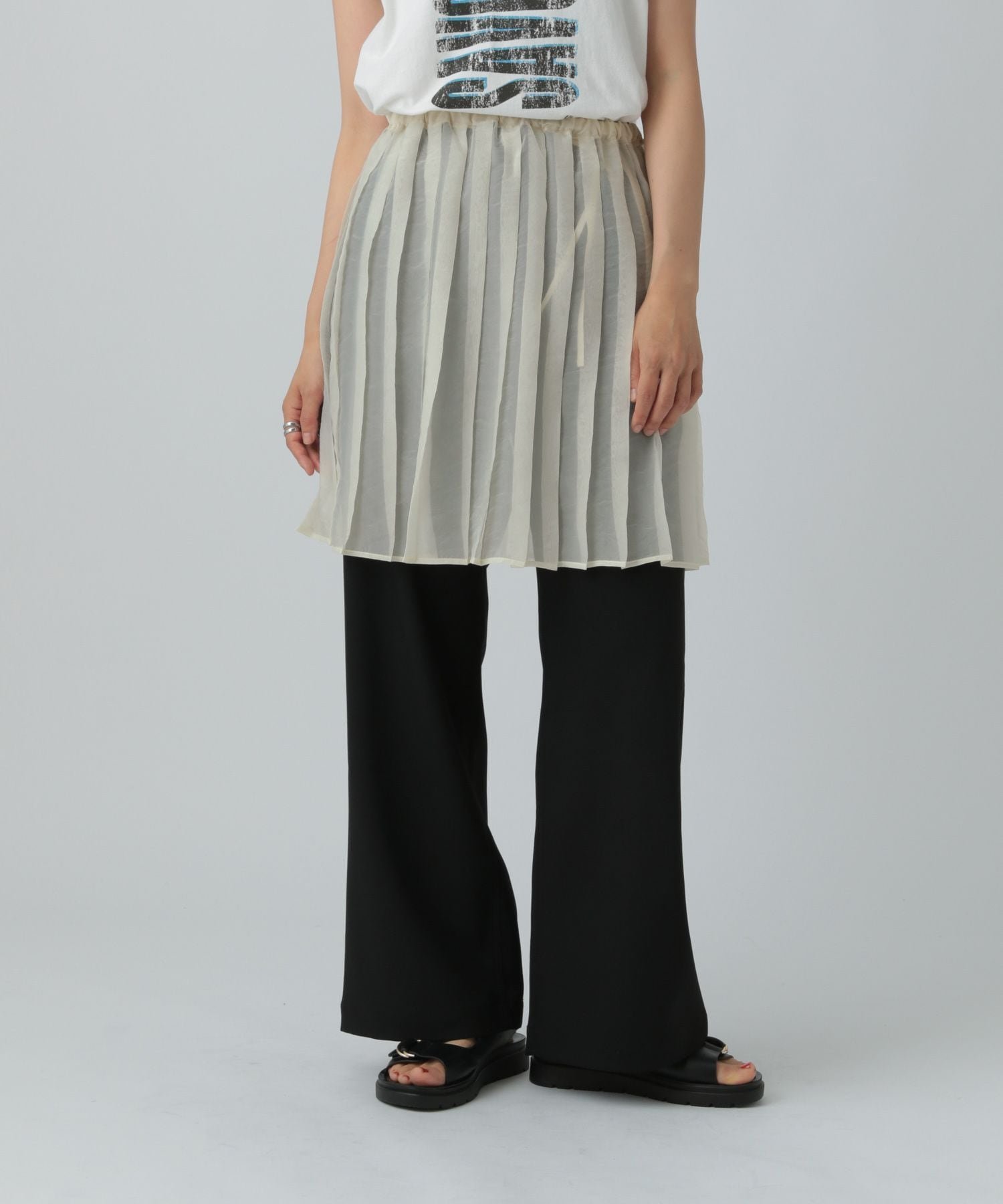 【レプシィム ローリーズファーム/LEPSIM LOWRYS FARM】のプリーツレイヤードスカート 人気、トレンドファッション・服の通販 founy(ファニー) 　ファッション　Fashion　レディースファッション　Fashion for Women　スカート　Skirts　おすすめ　Recommended / Our Picks　シアー　Sheer, See-Through　ビッグ　Big, Oversized　プリーツ　Pleats, Pleated　 other-1|ID: prp329100004819653 ipo3291000000035019565