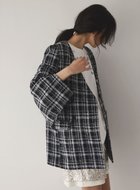 【コエル/COEL】のスリットノーカラージャケット チェック|ID: prp329100004819657 ipo3291000000035019600