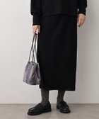 【デッサン/Dessin】の【セットアップ可/洗える】切り替えデザインサイドリブスカート ブラック|ID: prp329100004819674 ipo3291000000035019798