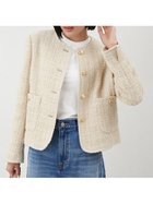 【ミラオーウェン/Mila Owen】の金釦パッチポケットコンパクトツィードジャケット 人気、トレンドファッション・服の通販 founy(ファニー) ファッション Fashion レディースファッション Fashion for Women アウター Coat / Outerwear Collection レディースジャケット・軽アウター Jackets エレガント 上品 Elegant コンパクト Compact, Small Size ジャケット Jacket, Outerwear スパンコール Sequins, Sequin Embellishment スマート Smart, Elegant ツイード／ツィード Choker, Choker Necklace ツイード Twill, Twill Weave 定番 Standard, Basic Item 人気 Popular, Best Seller バランス Balance, Style Balance パッチ Patch, Appliqué モノトーン Monotone, Black and White thumbnail BEG[037]|ID: prp329100004819677 ipo3291000000035019832