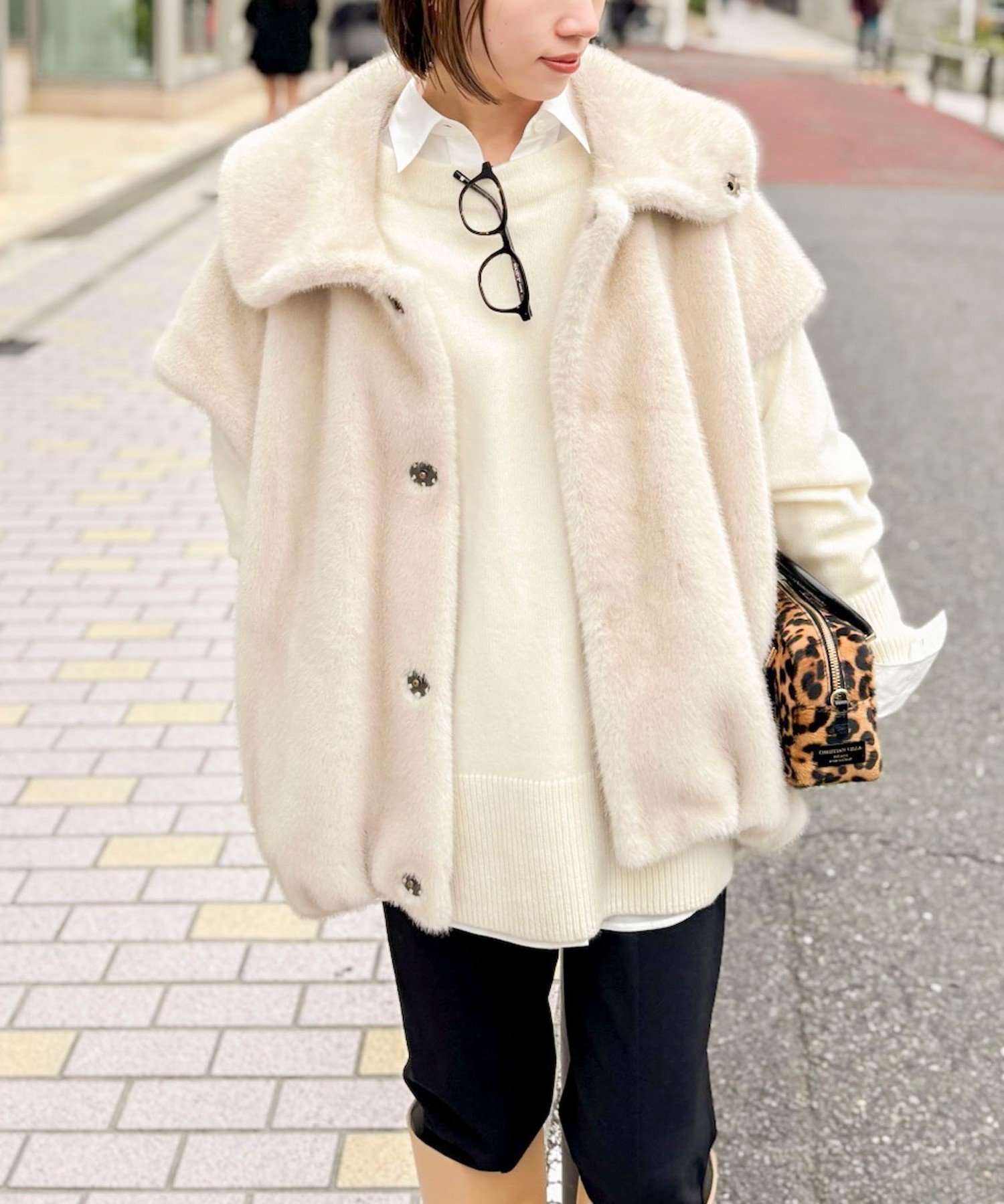 【ノーリーズ/NOLLEY'S】のエコファー衿付ベスト 人気、トレンドファッション・服の通販 founy(ファニー) 　ファッション　Fashion　レディースファッション　Fashion for Women　アウター　Coat / Outerwear Collection　トップス・カットソー　Cut & Sew Tops　ベスト&ジレ / 重ね着スタイル　Vests & Gilets　2025年　2025　2025-2026秋冬・A/W　Autumn/Winter 2025–26 AW25–26　おすすめ　Recommended / Our Picks　ベスト　Vest, Waistcoat　モコモコ　Fuzzy, Fluffy　 other-1|ID: prp329100004819680 ipo3291000000035019867