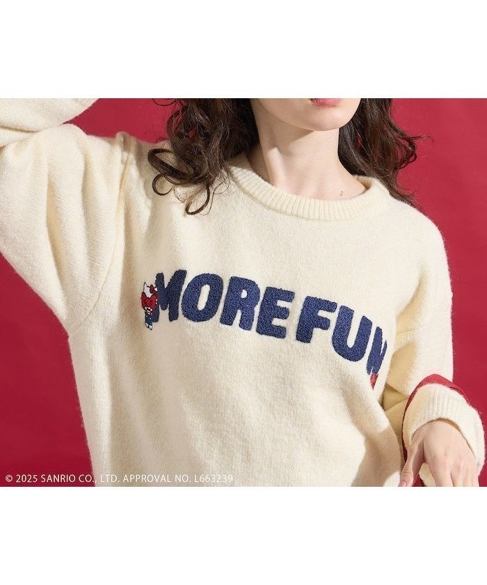 【フリークスストア/FREAK'S STORE】の「HELLO KITTY」 サガラ刺繍 ロゴ ニット 25AW 人気、トレンドファッション・服の通販 founy(ファニー) 　ファッション　Fashion　レディースファッション　Fashion for Women　トップス・カットソー　Cut & Sew Tops　ニット　Knit Tops & Sweaters　2025年　2025　2025-2026秋冬・A/W　Autumn/Winter 2025–26 AW25–26　冬　Winter / This Winter　スペシャル　Special, Limited Edition　モチーフ　Motif, Design Theme　リボン　Ribbon, Bow　A/W・秋冬　Autumn/Winter　 other-1|ID: prp329100004819682 ipo3291000000035019901