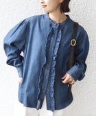 【シップス フォー ウィメン/SHIPS】の【WEB限定】 洗濯機可能 ライトオンス フリル デニム シャツ 人気、トレンドファッション・服の通販 founy(ファニー) ファッション Fashion レディースファッション Fashion for Women トップス・カットソー Cut & Sew Tops シャツ・ブラウス・オフィスカジュアル Elegant Blouses & Button-Ups デニム Denim, Jeans Material バランス Balance, Style Balance フリル Frill, Ruffle フロント Front, Front Design ボトム Bottoms, Lower Wear ポケット Pocket, Pocket Detail 羽織 Haori, Light Jacket 2026年 2026 thumbnail ブルー|ID: prp329100004819689 ipo3291000000035020006