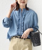 【シップス フォー ウィメン/SHIPS】の【WEB限定】 洗濯機可能 ライトオンス フリル デニム シャツ 人気、トレンドファッション・服の通販 founy(ファニー) ファッション Fashion レディースファッション Fashion for Women トップス・カットソー Cut & Sew Tops シャツ・ブラウス・オフィスカジュアル Elegant Blouses & Button-Ups デニム Denim, Jeans Material バランス Balance, Style Balance フリル Frill, Ruffle フロント Front, Front Design ボトム Bottoms, Lower Wear ポケット Pocket, Pocket Detail 羽織 Haori, Light Jacket 2026年 2026 thumbnail ライトブルー|ID: prp329100004819689 ipo3291000000036070799