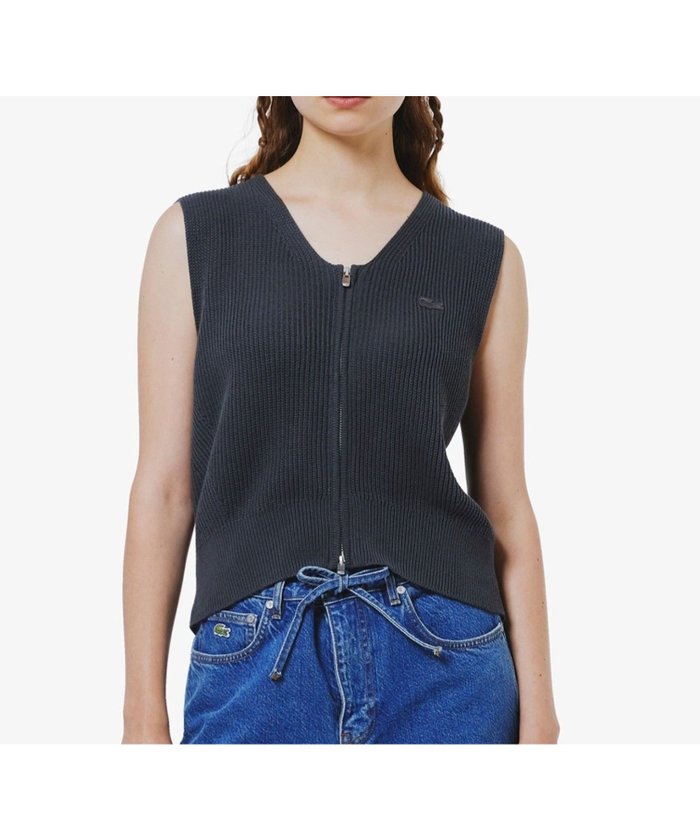 【ラコステ/LACOSTE】のジップアップニットベスト インテリア・キッズ・メンズ・レディースファッション・服の通販 founy(ファニー) https://founy.com/ ファッション Fashion レディースファッション Fashion for Women アウター Coat / Outerwear Collection トップス・カットソー Cut & Sew Tops ニット Knit Tops & Sweaters ベスト&ジレ / 重ね着スタイル Vests & Gilets インナー Innerwear シンプル Simple, Minimal ノースリーブ Sleeveless, No-Sleeve ヘムライン Hemline, Bottom Cut ベスト Vest, Waistcoat ボトム Bottoms, Lower Wear エレガント 上品 Elegant 畦 Ribbed Knit |ID: prp329100004819691 ipo3291000000035020023