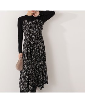 【プロポーション ボディドレッシング/PROPORTION BODY DRESSING】のフロントリボン花柄ドッキングワンピース 26SS 人気、トレンドファッション・服の通販 founy(ファニー) ファッション Fashion レディースファッション Fashion for Women ワンピース Dresses 2026年 2026 ウォーム Warm Fabric ドッキング Docking, Mixed Material フロント Front, Front Design プリント Print, Printed Pattern リボン Ribbon, Bow |ID:prp329100004819701