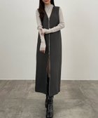 【ジュノア/JUNOAH】のCENEA 裏起毛フロントファスナージャンパースカート 人気、トレンドファッション・服の通販 founy(ファニー) ファッション Fashion レディースファッション Fashion for Women スカート Skirts thumbnail チャコール|ID: prp329100004819720 ipo3291000000035020436