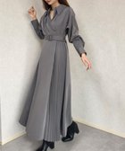 【ジュノア/JUNOAH】のカシュクールデザインプリーツワンピース 人気、トレンドファッション・服の通販 founy(ファニー) ファッション Fashion レディースファッション Fashion for Women ワンピース Dresses thumbnail チャコール|ID: prp329100004819729 ipo3291000000035020623