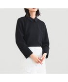 【デミルクス ビームス/Demi-Luxe BEAMS】のアタッチドカラー ツイルシャツ 人気、トレンドファッション・服の通販 founy(ファニー) ファッション Fashion レディースファッション Fashion for Women トップス・カットソー Cut & Sew Tops シャツ・ブラウス・オフィスカジュアル Elegant Blouses & Button-Ups コンパクト Compact, Small Size スリット Slit, Slit Detail ツイル Twist, Twisted Detail フォルム Silhouette, Form ペプラム Peplum, Flared Hem エレガント 上品 Elegant thumbnail BLACK|ID: prp329100004819742 ipo3291000000035020809