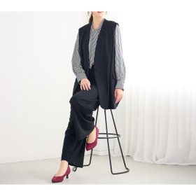 【ピサーノ/PISANO】の【セットアップ対応】ショルダータック・ノーカラージレ 人気、トレンドファッション・服の通販 founy(ファニー) ファッション Fashion レディースファッション Fashion for Women アウター Coat / Outerwear Collection トップス・カットソー Cut & Sew Tops ベスト&ジレ / 重ね着スタイル Vests & Gilets インナー Innerwear セットアップ Set-Up, Coordinated Outfit デニム Denim, Jeans Material フェミニン Feminine, Girly フラップ Flap, Flap Pocket フロント Front, Front Design ボトム Bottoms, Lower Wear ポケット Pocket, Pocket Detail エレガント 上品 Elegant |ID:prp329100004819748