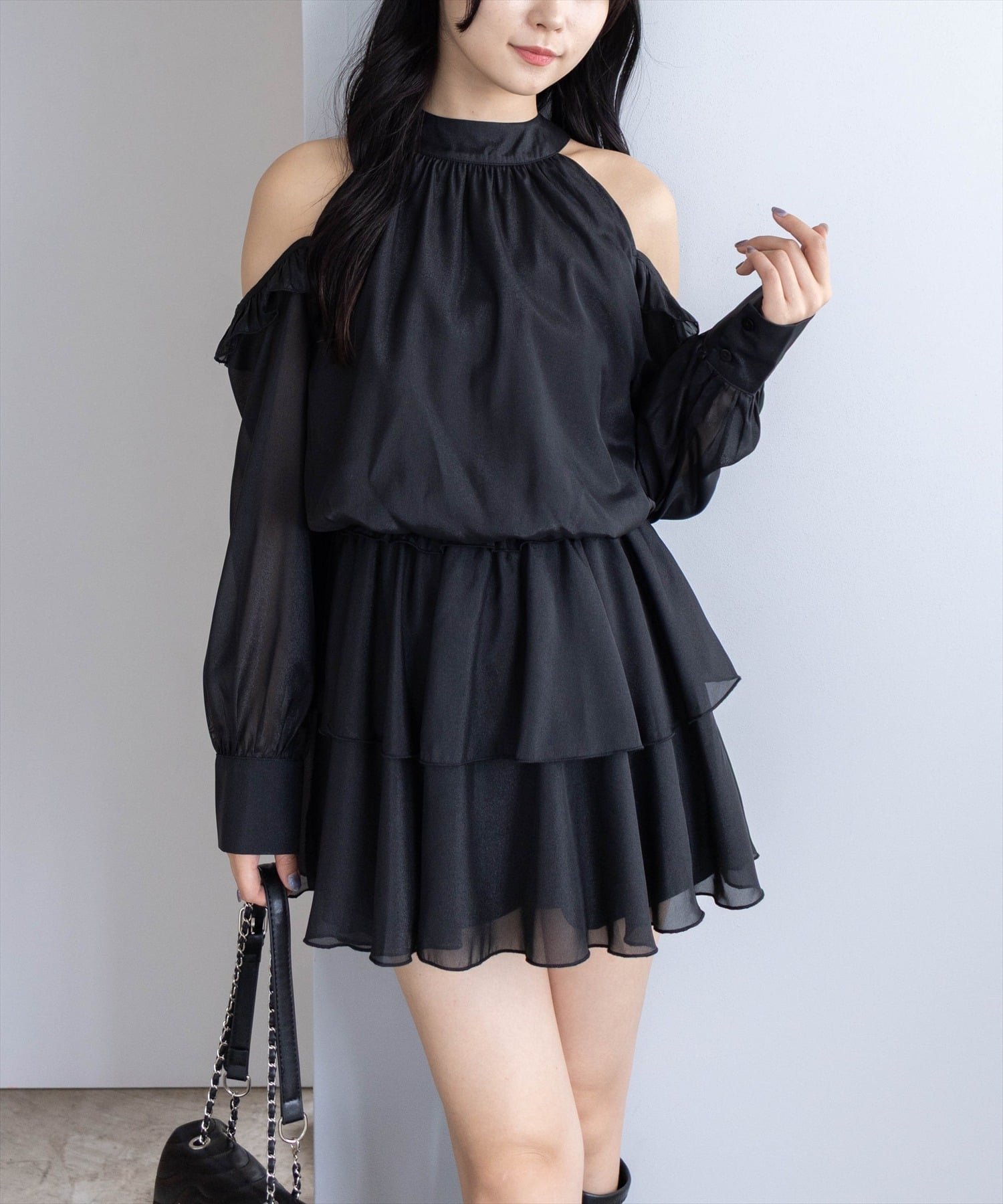 【クリア/clear】の2wayリボンアメスリ長袖ミニワンピース 人気、トレンドファッション・服の通販 founy(ファニー) 　ファッション　Fashion　レディースファッション　Fashion for Women　ワンピース　Dresses　カーディガン　Cardigan, Knitwear　ガーリー　Girly, Feminine Style　シューズ　Shoes, Footwear　長袖　Long Sleeve, Full Sleeve　バレエ　Ballet, Ballet Style　フェミニン　Feminine, Girly　リボン　Ribbon, Bow　おすすめ　Recommended / Our Picks　 other-1|ID: prp329100004819768 ipo3291000000035021275