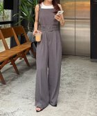 【ゼヴォン/Thevon】のベルト付きサロペット チャコールグレー|ID: prp329100004819776 ipo3291000000035021392