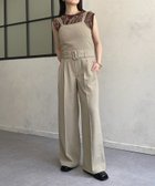 【ゼヴォン/Thevon】のベルト付きサロペット グレージュ|ID: prp329100004819776 ipo3291000000035021393