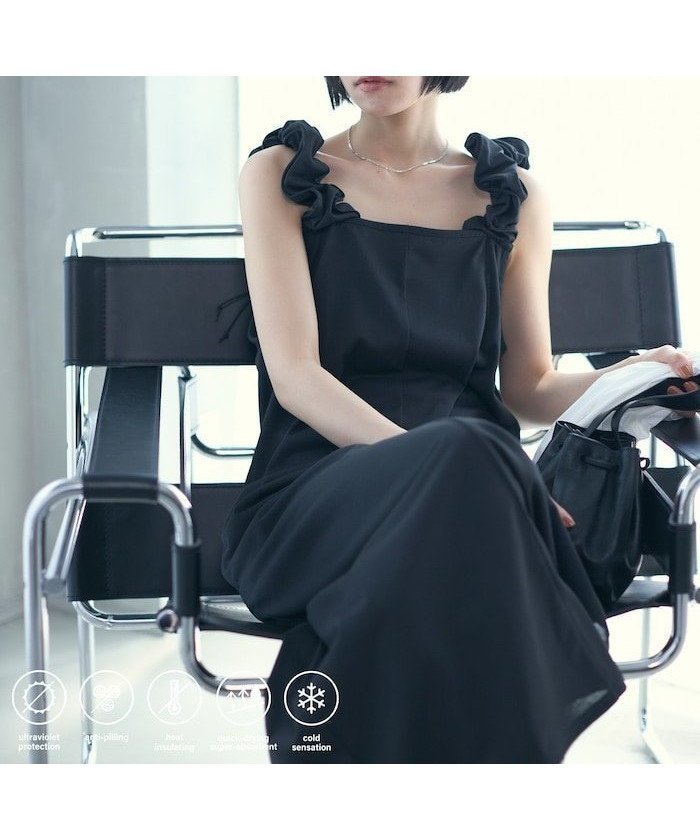 【フリークスストア/FREAK'S STORE】の機能性素材 AIRDRY ドロストショルダーワンピース / エアドライ ギャザーロングワンピース / 吸水速乾 / 接触冷感 / UVカット 25SS 人気、トレンドファッション・服の通販 founy(ファニー) 　ファッション　Fashion　レディースファッション　Fashion for Women　ワンピース　Dresses　インナー　Innerwear　ギャザー　Gathered, Ruffled　吸水　Absorbent, Quick-Dry　サンダル　Sandals, Summer Shoes　スニーカー　Sneakers, Trainers　スポーツ　Sports, Activewear　ポケット　Pocket, Pocket Detail　リラックス　Relax, Relaxed Fit　ロング　Long, Long-Length　S/S・春夏　SS, Spring/Summer, Warm Season　おすすめ　Recommended / Our Picks　夏　Summer　2025年　2025　2025春夏・S/S　Spring/Summer 2025 SS25　 other-1|ID: prp329100004819782 ipo3291000000035021439