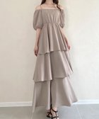 【ジュノア/JUNOAH】の2wayオフショルティアードワンピース 人気、トレンドファッション・服の通販 founy(ファニー) ファッション Fashion レディースファッション Fashion for Women ワンピース Dresses thumbnail ピンクベージュ|ID: prp329100004819786 ipo3291000000035021528