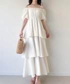 【ジュノア/JUNOAH】の2wayオフショルティアードワンピース 人気、トレンドファッション・服の通販 founy(ファニー) ファッション Fashion レディースファッション Fashion for Women ワンピース Dresses thumbnail ホワイト|ID: prp329100004819786 ipo3291000000035021529