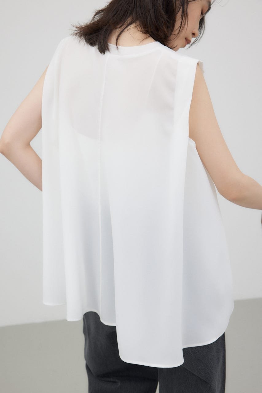 【クリエ コンフォルト/crie conforto】のショルダータックフレアープルオーバー 人気、トレンドファッション・服の通販 founy(ファニー) ファッション Fashion レディースファッション Fashion for Women トップス・カットソー Cut & Sew Tops カジュアルプルオーバー・ニットトップス Pullovers & Knit Tops / Casual Pullovers カットソー Cut and Sewn Top ジョーゼット Georgette, Semi-Sheer Fabric ノースリーブ Sleeveless, No-Sleeve バランス Balance, Style Balance フロント Front, Front Design other-1|ID: prp329100004819790 ipo3291000000035021578