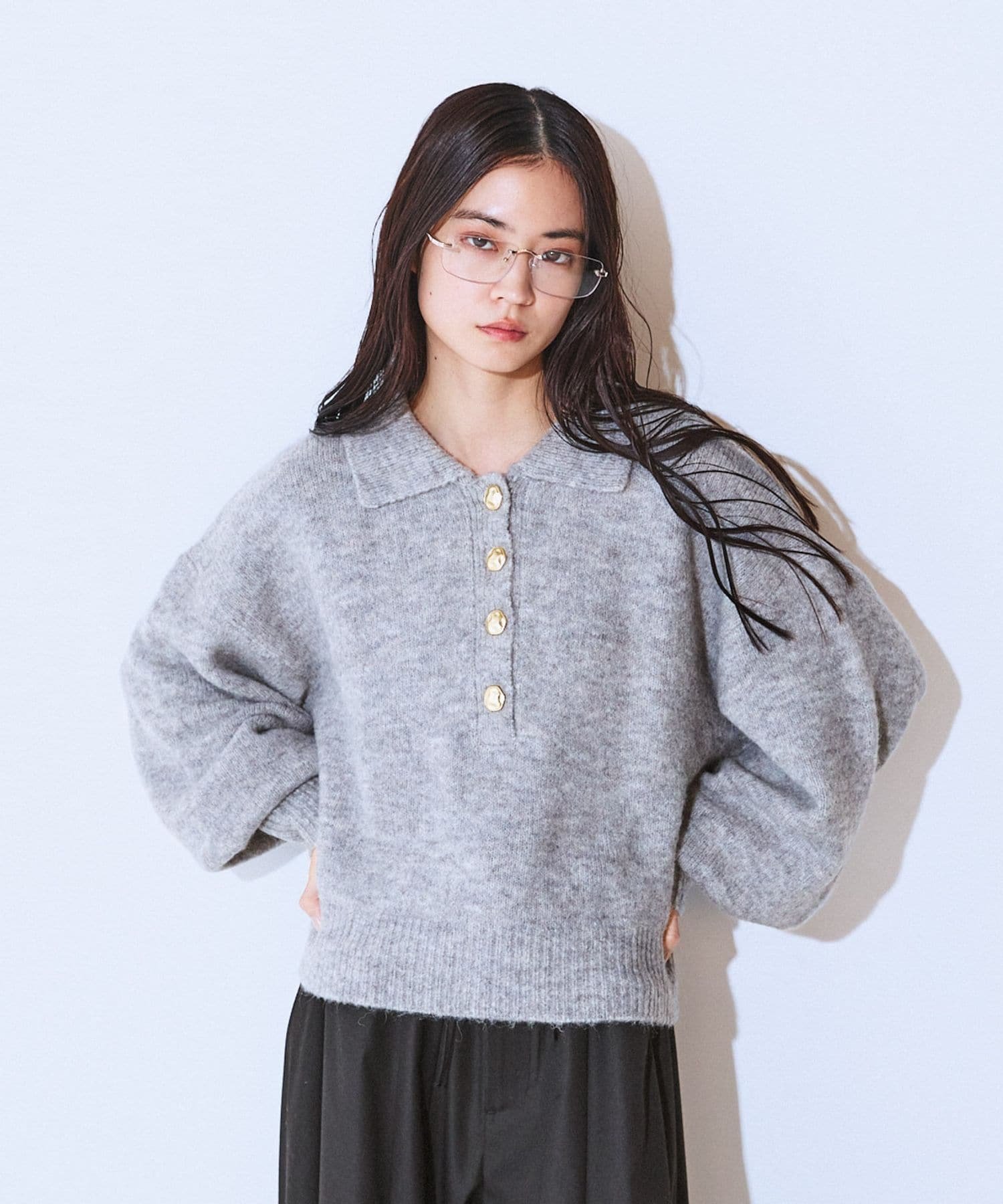 【ジーナシス/JEANASiS】の選べる着丈/7Gアルパカブレンドポロニット 人気、トレンドファッション・服の通販 founy(ファニー) 　ファッション　Fashion　レディースファッション　Fashion for Women　トップス・カットソー　Cut & Sew Tops　ニット　Knit Tops & Sweaters　おすすめ　Recommended / Our Picks　サテン　Satin, Glossy Fabric　ボトム　Bottoms, Lower Wear　ミドル　Middle Length, Mid Height　ルーズ　Loose, Oversized　ロング　Long, Long-Length　ワイド　Wide, Wide Fit　 other-1|ID: prp329100004819792 ipo3291000000035021644