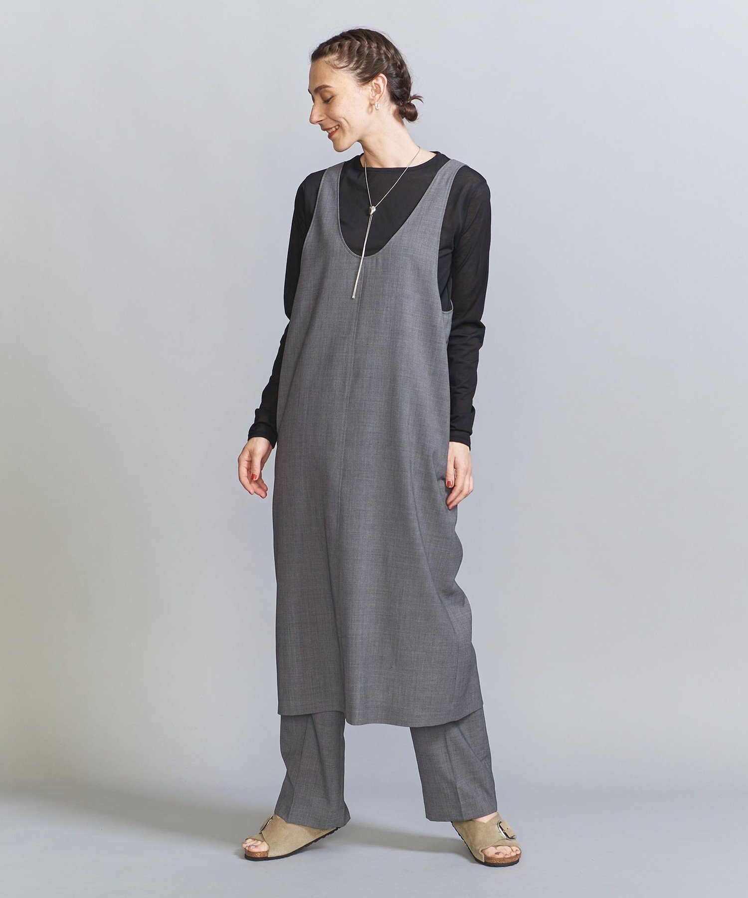 【ユナイテッドアローズ/UNITED ARROWS】のポプリン レイヤード ワンピース インテリア・キッズ・メンズ・レディースファッション・服の通販 founy(ファニー) 　ファッション　Fashion　レディースファッション　Fashion for Women　ワンピース　Dresses　インナー　Innerwear　秋　Autumn　コンパクト　Compact, Small Size　今季　This Season, Current Season　ジャケット　Jacket, Outerwear　スウェット / スエット　Sweatshirt, Sweatwear　セットアップ　Set-Up, Coordinated Outfit　ベロア　Velour, Soft Velvet　ベーシック　Basic, Essential　ポケット　Pocket, Pocket Detail　メランジ　Melange, Mixed Yarn　ラップ　Wrap, Wrap Design　A/W・秋冬　Autumn/Winter　アウトレット　Outlet / Clearance　おすすめ　Recommended / Our Picks　エレガント 上品　Elegant　MD.GRAY|ID: prp329100004819793 ipo3291000000035021667