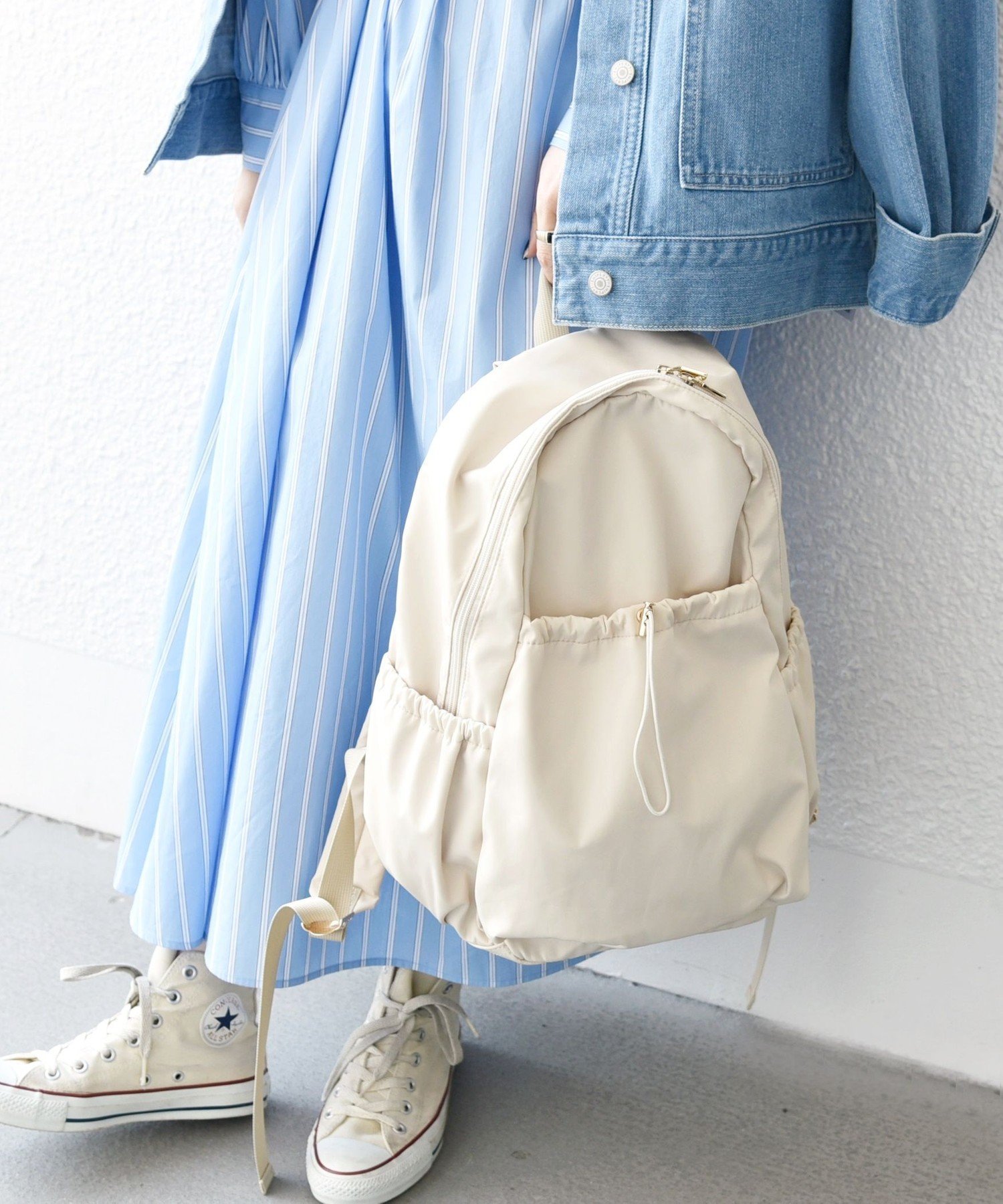 【シップス フォー ウィメン/SHIPS】のSHIPS any A4 ギャザー ドロスト ポケット バックパック インテリア・キッズ・メンズ・レディースファッション・服の通販 founy(ファニー) 　ファッション　Fashion　レディースファッション　Fashion for Women　バッグ　Bags　2025年　2025　2025-2026秋冬・A/W　Autumn/Winter 2025–26 AW25–26　おすすめ　Recommended / Our Picks　ギャザー　Gathered, Ruffled　トレンド　Trend, Trending Now　フロント　Front, Front Design　ポケット　Pocket, Pocket Detail　リュック　Backpack, Rucksack　旅行　Travel　軽量　Lightweight, Ultra Light　ビジネス 仕事 通勤　Business / Work / Commuting　オフホワイト|ID: prp329100004819845 ipo3291000000035022213