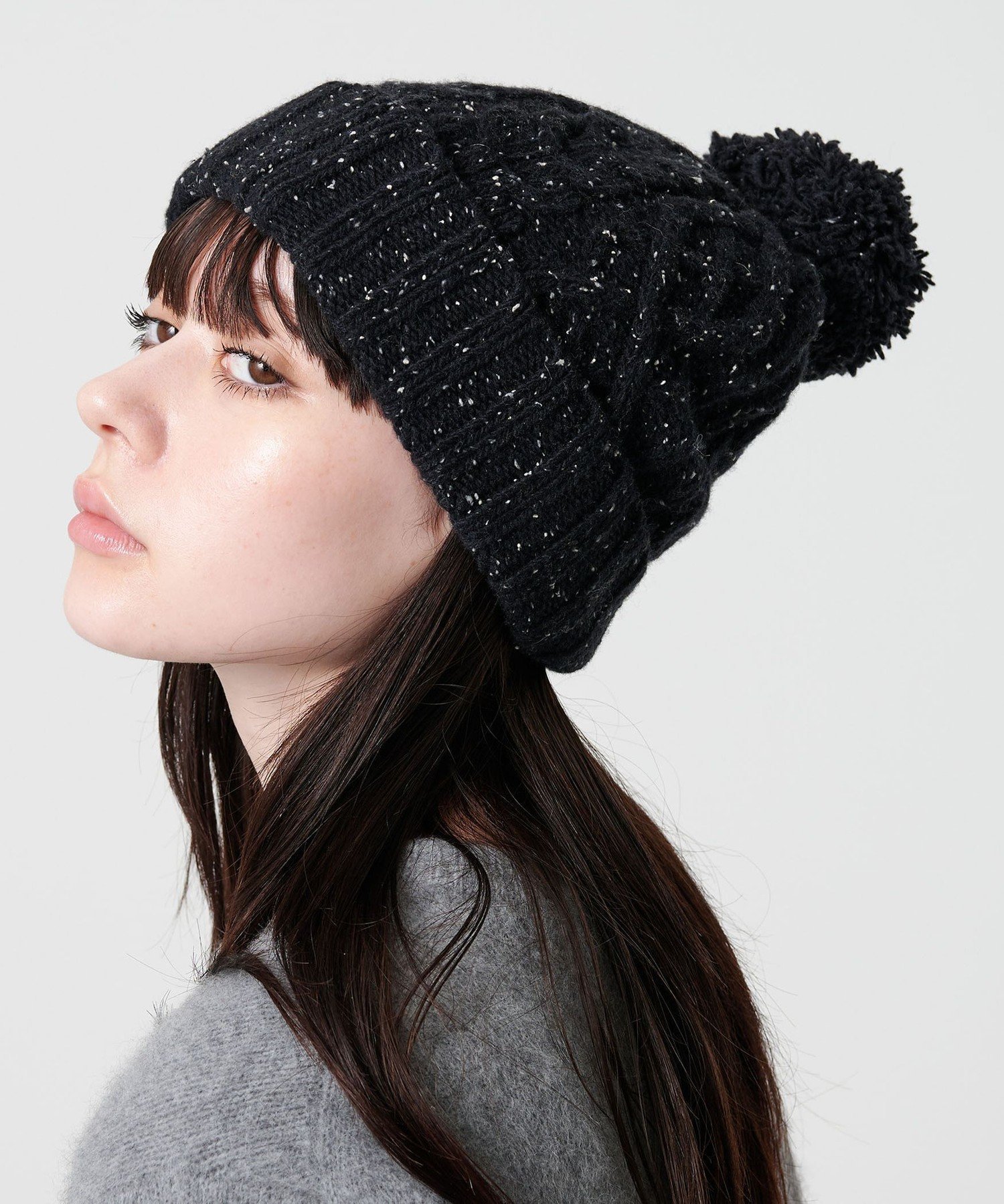 【ビューティ&ユース ユナイテッドアローズ/BEAUTY&YOUTH / UNITED ARROWS】のネップ ポンポン ニットキャップ 2WAY インテリア・キッズ・メンズ・レディースファッション・服の通販 founy(ファニー) 　ファッション　Fashion　レディースファッション　Fashion for Women　トップス・カットソー　Cut & Sew Tops　ニット　Knit Tops & Sweaters　おすすめ　Recommended / Our Picks　キャップ　Cap, Baseball Cap　ギフト プレゼント　Gift / Present　ジャケット　Jacket, Outerwear　スウェット / スエット　Sweatshirt, Sweatwear　ダウン　Down, Puffer　ネップ　Nepp, Slub Yarn　ポンポン　Pom-Pom, Fluffy Ball　A/W・秋冬　Autumn/Winter　BLACK|ID: prp329100004819931 ipo3291000000035023679