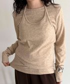 【フレディ&グロスター/FREDY&GLOSTER】のビスチェレイヤードロンTセット 人気、トレンドファッション・服の通販 founy(ファニー) ファッション Fashion レディースファッション Fashion for Women トップス・カットソー Cut & Sew Tops ロングTシャツ・Tシャツ Longline T-Shirts & Tees ビスチェ Bustiers & Corset Tops / Layered Bustier Style コンパクト Compact, Small Size シンプル Simple, Minimal デニム Denim, Jeans Material トレンド Trend, Trending Now バランス Balance, Style Balance ビスチェ Bustier, Corset Top フィット Fit, Slim Fit ボトム Bottoms, Lower Wear おすすめ Recommended / Our Picks 2025年 2025 2025-2026秋冬・A/W Autumn/Winter 2025–26 AW25–26 thumbnail ベージュ|ID: prp329100004819973 ipo3291000000035024100