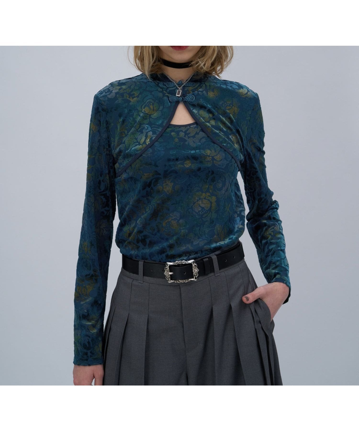 【ハレ/HARE】のフロッキーチャイナシアーカットソー インテリア・キッズ・メンズ・レディースファッション・服の通販 founy(ファニー) 　ファッション　Fashion　レディースファッション　Fashion for Women　トップス・カットソー　Cut & Sew Tops　カットソー・ベーシックTシャツ　Cut-and-Sewn Tops / Stretch Tees & Basics　おすすめ　Recommended / Our Picks　インナー　Innerwear　ウェーブ　Wavy Pattern　ジャケット　Jacket, Outerwear　スウェット / スエット　Sweatshirt, Sweatwear　ストレート　Straight, Straight Cut　スラックス　Slacks, Dress Pants　デニム　Denim, Jeans Material　トレンド　Trend, Trending Now　フレア　Flare, Flared　フロント　Front, Front Design　プリント　Print, Printed Pattern　マーメイド　Mermaid, Fishtail Silhouette　ブルー87|ID: prp329100004819979 ipo3291000000035024146