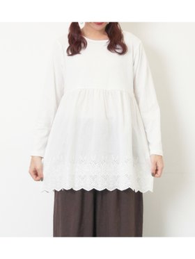 【サマンサモスモス/Samansa Mos2】の裾スカラップレースインナー 人気、トレンドファッション・服の通販 founy(ファニー) ファッション Fashion レディースファッション Fashion for Women インナー Innerwear カットソー Cut and Sewn Top スウェット / スエット Sweatshirt, Sweatwear スカラップ Scallop, Scalloped Edge レース Lace, Lace Fabric |ID:prp329100004820017