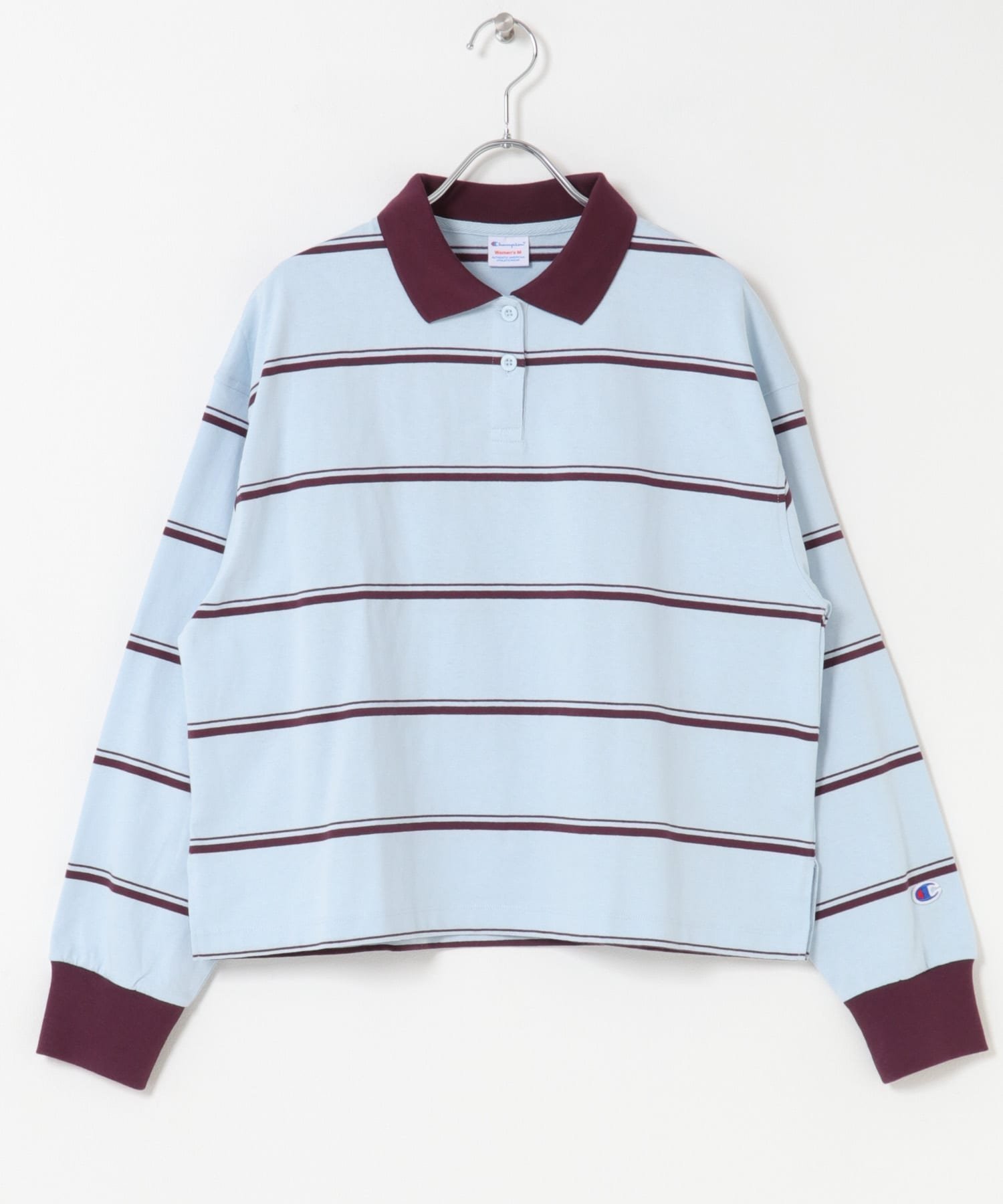 【アーバンリサーチ ドアーズ/URBAN RESEARCH DOORS】のChampion LONGSLEEVE BORDER POLO インテリア・キッズ・メンズ・レディースファッション・服の通販 founy(ファニー) 　ファッション　Fashion　レディースファッション　Fashion for Women　トップス・カットソー　Cut & Sew Tops　スポーツ　Sports, Activewear　フィット　Fit, Slim Fit　ボーダー　Border, Stripe　リラックス　Relax, Relaxed Fit　A/W・秋冬　Autumn/Winter　冬　Winter / This Winter　2025年　2025　2025-2026秋冬・A/W　Autumn/Winter 2025–26 AW25–26　LIGHT BLUE|ID: prp329100004820087 ipo3291000000035025046