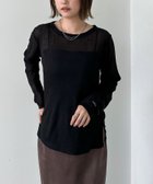 【アルシーヴ/archives】のシアーリブカットTOPS 人気、トレンドファッション・服の通販 founy(ファニー) ファッション Fashion レディースファッション Fashion for Women トップス・カットソー Cut & Sew Tops おすすめ Recommended / Our Picks インナー Innerwear カットソー Cut and Sewn Top フィット Fit, Slim Fit ベーシック Basic, Essential ワンポイント One Point, Statement Accent 春 Spring 秋 Autumn A/W・秋冬 Autumn/Winter 長袖 Long Sleeve, Full Sleeve thumbnail BLACK|ID: prp329100004820124 ipo3291000000035025300