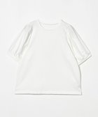 【ユナイテッドアローズ/UNITED ARROWS】のプレーティングテンジク パフスリーブTシャツ A DAY IN THE LIFE 人気、トレンドファッション・服の通販 founy(ファニー) ファッション Fashion レディースファッション Fashion for Women トップス・カットソー Cut & Sew Tops シャツ・ブラウス・オフィスカジュアル Elegant Blouses & Button-Ups ロングTシャツ・Tシャツ Longline T-Shirts & Tees カットソー Cut and Sewn Top シンプル Simple, Minimal スキッパー Skipper, Open Collar スラックス Slacks, Dress Pants スリーブ Sleeve, Long Sleeve / Short Sleeve デコルテ Décolleté, Neckline アウトレット Outlet / Clearance 夏 Summer エレガント 上品 Elegant ビジネス 仕事 通勤 Business / Work / Commuting thumbnail OFF WHITE|ID: prp329100004820158 ipo3291000000035025543