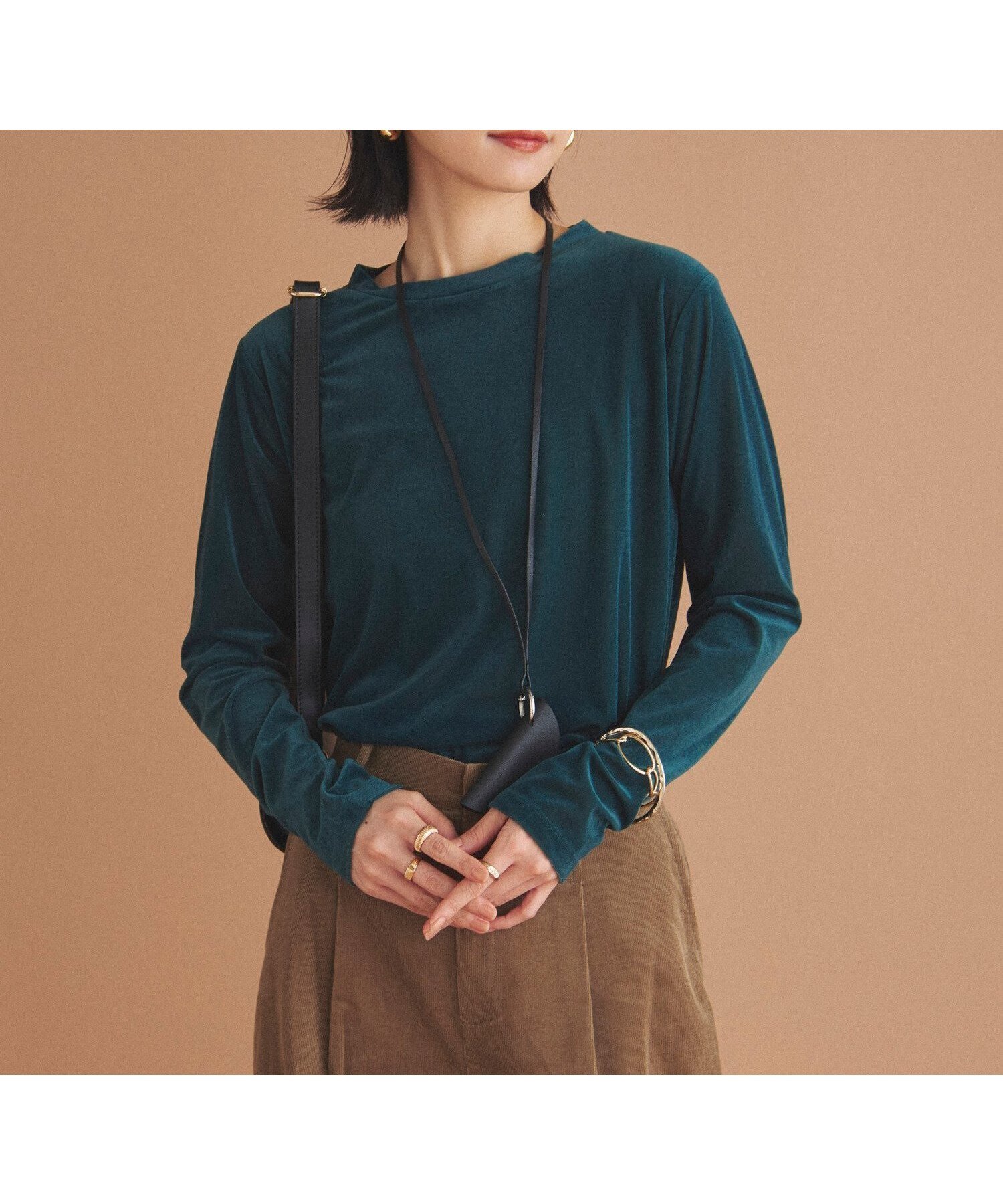 【ドゥ アルシーヴ/Doux archives】のシアーベロアロンTee インテリア・キッズ・メンズ・レディースファッション・服の通販 founy(ファニー) ファッション Fashion レディースファッション Fashion for Women トップス・カットソー Cut & Sew Tops ロングTシャツ・Tシャツ Longline T-Shirts & Tees ベロアトップス Velour Tops / Velvet-Look Items インナー Innerwear シアー Sheer, See-Through ベロア Velour, Soft Velvet ロング Long, Long-Length 冬 Winter / This Winter A/W・秋冬 Autumn/Winter GREEN|ID: prp329100004820160 ipo3291000000035025550