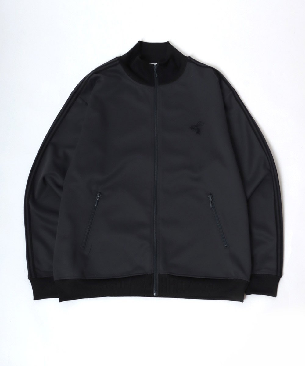 【サロン ハミュー/salong hameu】のトラックジャケット メンズ レディース ジャージ 蜂さん 刺繍 ライン ユニセックス オーバーサイズ インテリア・キッズ・メンズ・レディースファッション・服の通販 founy(ファニー) 　ファッション　Fashion　レディースファッション　Fashion for Women　アウター　Coat / Outerwear Collection　レディースジャケット・軽アウター　Jackets　アクセサリー　Fashion Accessories　カーゴパンツ　Cargo Pants, Utility Pants　ガーリー　Girly, Feminine Style　キャップ　Cap, Baseball Cap　キャミワンピース　Cami Dress, Slip Dress　コンパクト　Compact, Small Size　サマー　Summer, Summer Style　サングラス　Sunglasses, Shades　サンダル　Sandals, Summer Shoes　シルバー　Silver, Metallic Silver　ジップアップ　Zip-Up, Full Zip　ジャケット　Jacket, Outerwear　スタンド　Stand Collar, Upright Stand　スポーツ　Sports, Activewear　セットアップ　Set-Up, Coordinated Outfit　ダウン　Down, Puffer　トレンド　Trend, Trending Now　人気　Popular, Best Seller　バルーン　Balloon, Balloon Silhouette　バレエ　Ballet, Ballet Style　ビスチェ　Bustier, Corset Top　ビッグ　Big, Oversized　ボックス　Boxy, Box Shape　別注　Limited Edition, Custom Order　半袖　Short Sleeve, Half Sleeve　ミックス　Mix, Mixed Style　ブラック系その他|ID: prp329100004820167 ipo3291000000035025636