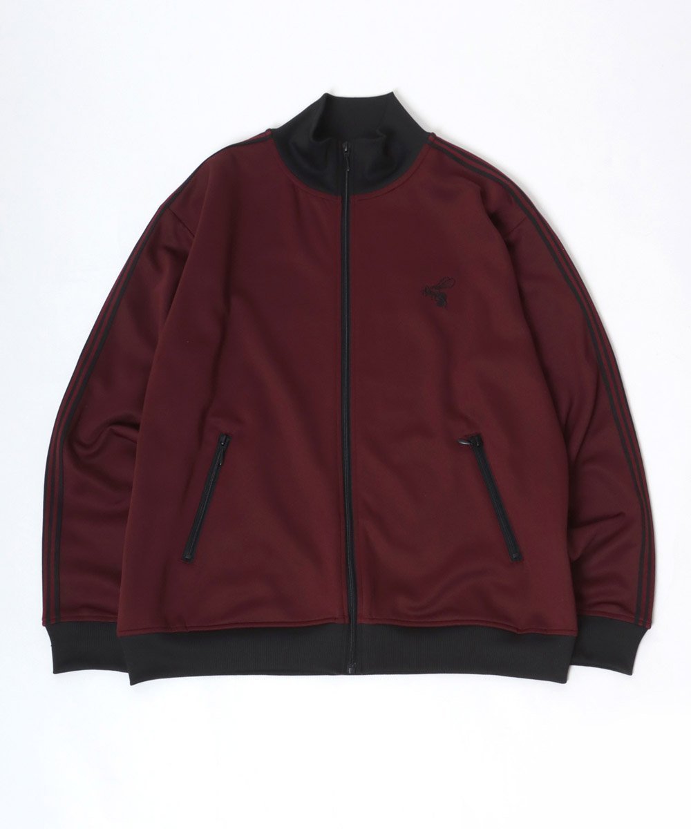 【サロン ハミュー/salong hameu】のトラックジャケット メンズ レディース ジャージ 蜂さん 刺繍 ライン ユニセックス オーバーサイズ インテリア・キッズ・メンズ・レディースファッション・服の通販 founy(ファニー) 　ファッション　Fashion　レディースファッション　Fashion for Women　アウター　Coat / Outerwear Collection　レディースジャケット・軽アウター　Jackets　アクセサリー　Fashion Accessories　カーゴパンツ　Cargo Pants, Utility Pants　ガーリー　Girly, Feminine Style　キャップ　Cap, Baseball Cap　キャミワンピース　Cami Dress, Slip Dress　コンパクト　Compact, Small Size　サマー　Summer, Summer Style　サングラス　Sunglasses, Shades　サンダル　Sandals, Summer Shoes　シルバー　Silver, Metallic Silver　ジップアップ　Zip-Up, Full Zip　ジャケット　Jacket, Outerwear　スタンド　Stand Collar, Upright Stand　スポーツ　Sports, Activewear　セットアップ　Set-Up, Coordinated Outfit　ダウン　Down, Puffer　トレンド　Trend, Trending Now　人気　Popular, Best Seller　バルーン　Balloon, Balloon Silhouette　バレエ　Ballet, Ballet Style　ビスチェ　Bustier, Corset Top　ビッグ　Big, Oversized　ボックス　Boxy, Box Shape　別注　Limited Edition, Custom Order　半袖　Short Sleeve, Half Sleeve　ミックス　Mix, Mixed Style　ワイン系1|ID: prp329100004820167 ipo3291000000035025638