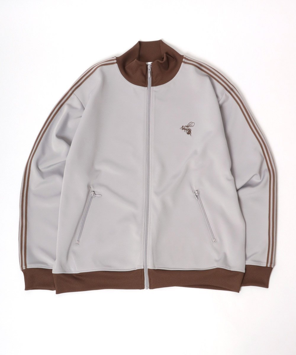 【サロン ハミュー/salong hameu】のトラックジャケット メンズ レディース ジャージ 蜂さん 刺繍 ライン ユニセックス オーバーサイズ インテリア・キッズ・メンズ・レディースファッション・服の通販 founy(ファニー) 　ファッション　Fashion　レディースファッション　Fashion for Women　アウター　Coat / Outerwear Collection　レディースジャケット・軽アウター　Jackets　アクセサリー　Fashion Accessories　カーゴパンツ　Cargo Pants, Utility Pants　ガーリー　Girly, Feminine Style　キャップ　Cap, Baseball Cap　キャミワンピース　Cami Dress, Slip Dress　コンパクト　Compact, Small Size　サマー　Summer, Summer Style　サングラス　Sunglasses, Shades　サンダル　Sandals, Summer Shoes　シルバー　Silver, Metallic Silver　ジップアップ　Zip-Up, Full Zip　ジャケット　Jacket, Outerwear　スタンド　Stand Collar, Upright Stand　スポーツ　Sports, Activewear　セットアップ　Set-Up, Coordinated Outfit　ダウン　Down, Puffer　トレンド　Trend, Trending Now　人気　Popular, Best Seller　バルーン　Balloon, Balloon Silhouette　バレエ　Ballet, Ballet Style　ビスチェ　Bustier, Corset Top　ビッグ　Big, Oversized　ボックス　Boxy, Box Shape　別注　Limited Edition, Custom Order　半袖　Short Sleeve, Half Sleeve　ミックス　Mix, Mixed Style　ベージュ|ID: prp329100004820167 ipo3291000000035025641